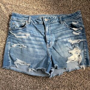 American Eagle Outfitters next Level Stretch high rise shorties Denim Shorts